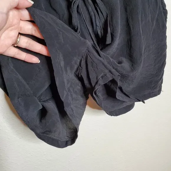 Foreign Exchange 100% Silk Purple + Black Spotted Sleeveless Romper Size XS - Picture 9 of 12